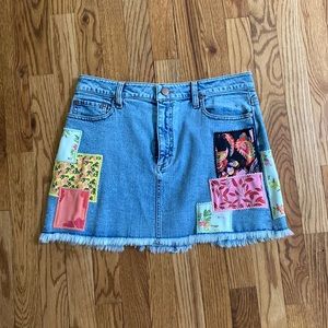 jean mini skirt